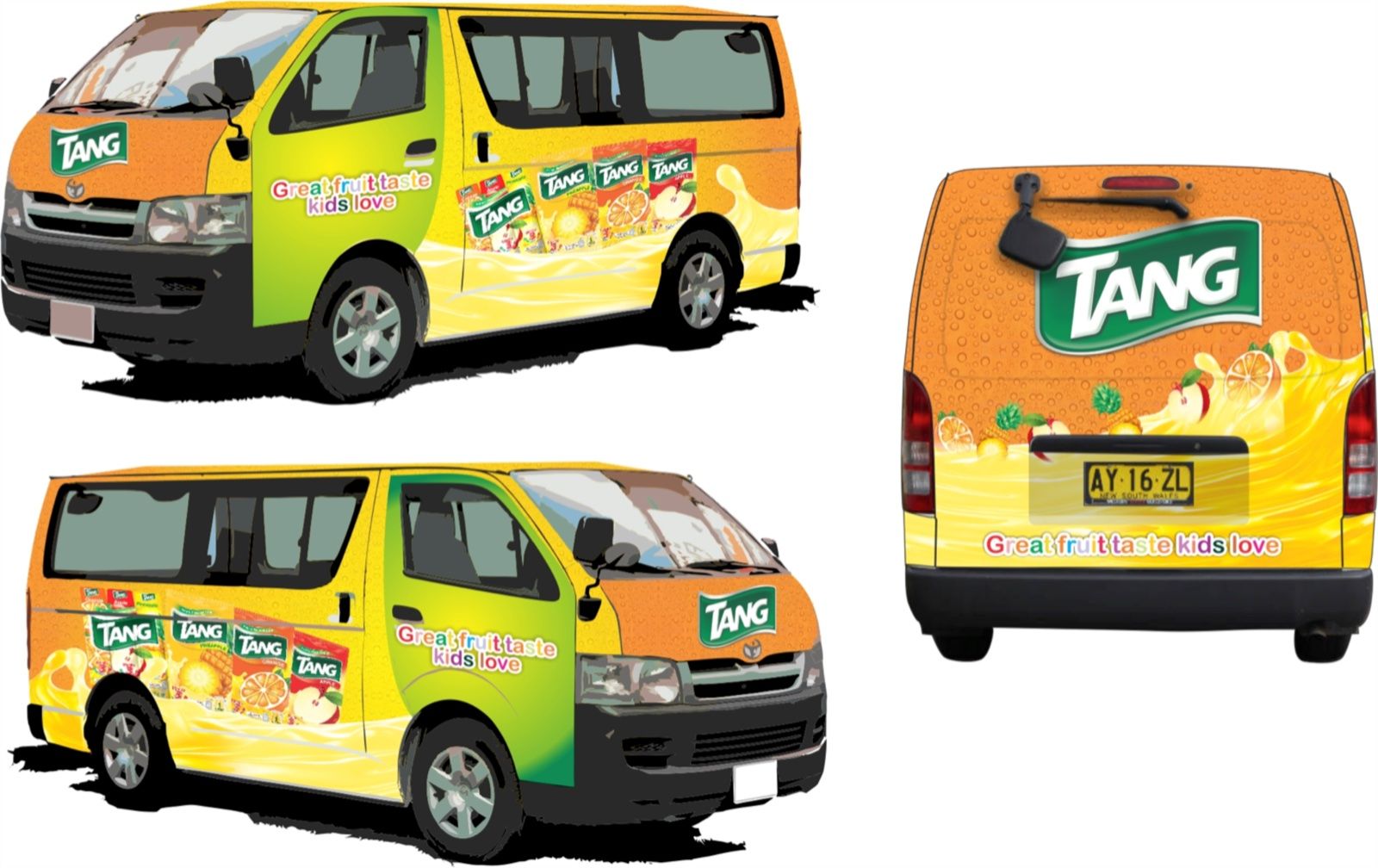 Full vehicle wrap branding on a delivery van
